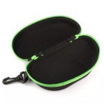 Protective glasses case, model C01NV, black - green color